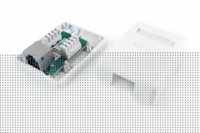 Розетка компьютерная 1-м ОП SB1-1-8P8C-C6-SH-WH RJ45 (8P8C) кат.6 экранир. Dual IDC Hyperline 430236