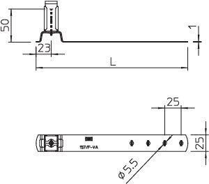 Держатель проволоки для черепичной кровли 157 F-VA 230 35 OBO 5215555