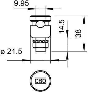 Соединитель Rd 8-10мм с напорной ванной 5001 N-FT OBO 5304164