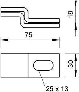 Скоба для крепления лотка к стене осн.75х30 WB 30 75 FT OBO 6019617