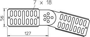 Комплект для кабельного лист. лотка соединительный шарнирный H=60мм RGV 60 FT (болт + шайба + гайка) гор. оцинк. OBO 7082223