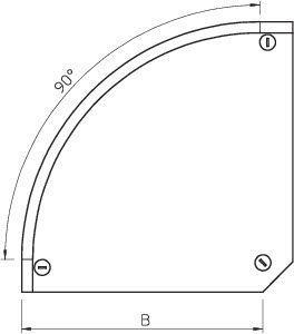 Крышка для угла горизонтального 90град. осн.200 DFB 90 200 DD OBO 7130546