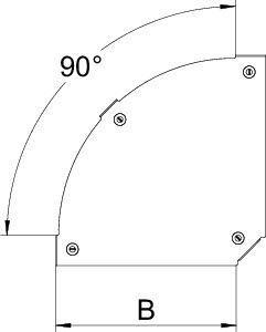 Крышка угловой секции 90град. 300мм DFBM 90 300 FS OBO 7138506