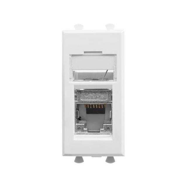 Розетка компьютерная 1мод. Avanti "Белое облако" RJ45 кат.5E экранир. модульная DKC 4400361