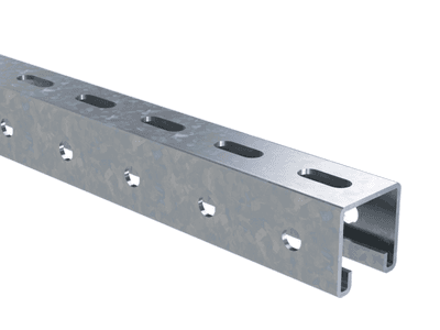 Профиль С-образный перфорир. 41х41 L500 сталь 2.5мм LAS DKC BPM4105