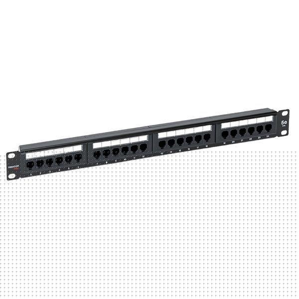 Патч-панель 19дюйм 1U кат.5E UTP неэкранир. 24 порта RJ45 Dual IDC с органайзером TERACOM PRO EKF TRP-PPNL-5EUTP-C1U24