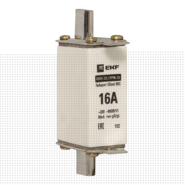 Вставка плавкая ППН-33 100/16А габарит 00C PROxima EKF fus-33/100/16