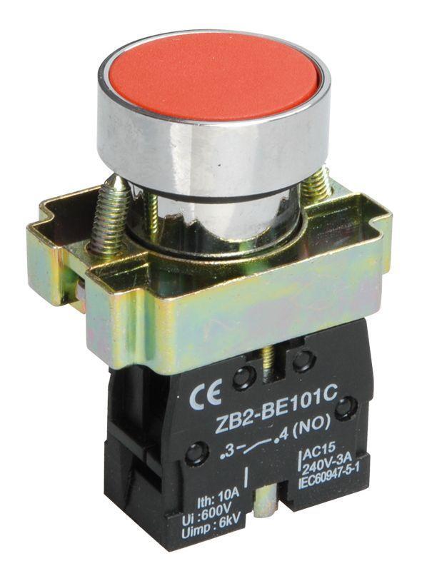 Кнопка LAY5-BA41 без подсветки красн. 1з IEK BBT60-BA-K04