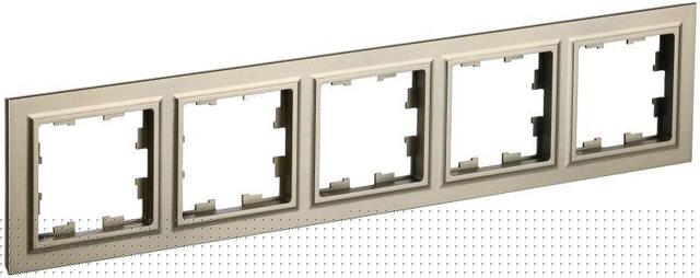 Рамка 5-м BRITE РУ-5-БрШ шампань IEK BR-M52-K37