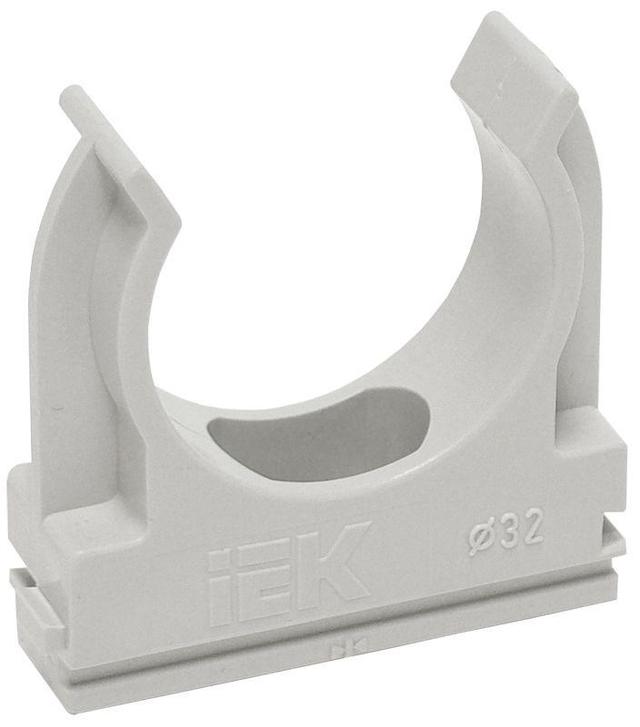 Держатель для труб (клипса) CF20 с защелкой (уп.10шт) IEK CTA10D-CF20-K41-010