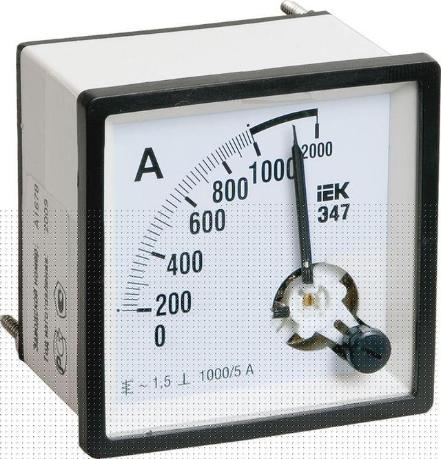 Амперметр Э47 72х72мм 1000/5А кл. точн. 1.5 IEK IPA10-6-1000-E