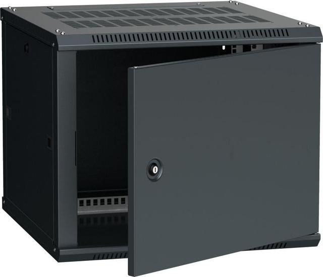 Шкаф 19 дюйм LINEA W 6U 600х600мм настен. метал. дверь RAL9005 ITK LWR5-06U66-MF