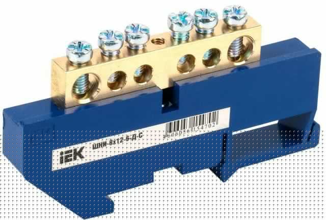 Шина нулевая на DIN-изол. ШНИ-8х12-6-Д-С IEK YNN10-812-6D-K07