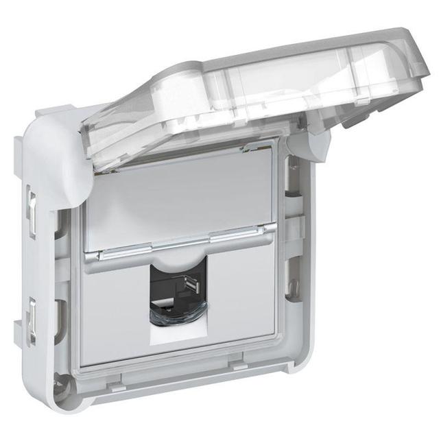 Розетка компьютерная СП Plexo LCS RJ45 кат.5E FTP IP55 с закрыт. клапаном IK 07 механизм Leg 069557