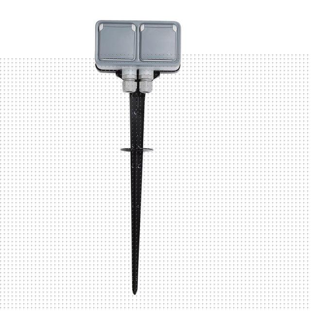 Розетка переносная 2-м ОП Plexo 16А IP55 2х2P+E с заземл. сер. Leg 069749