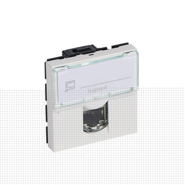Розетка компьютерная СП 2мод. Mosaic RJ45 кат.5E UTP механизм бел. Leg 076554
