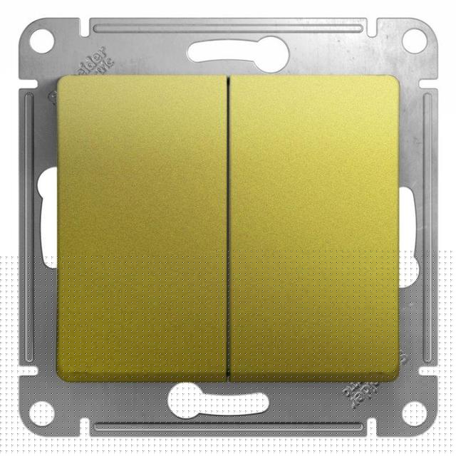 Переключатель проходной 2-кл. СП Glossa 10А IP20 (сх. 6) 10AX механизм фисташк. SE GSL001065
