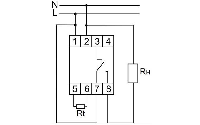 Регулятор температуры RT-821 (от -4 до +5 град.C; с выносным датчиком в комплекте; 2 модуля; монтаж на DIN-рейке; 50-264В AC 16А 1NO/NC IP20) F&F EA07.001.003