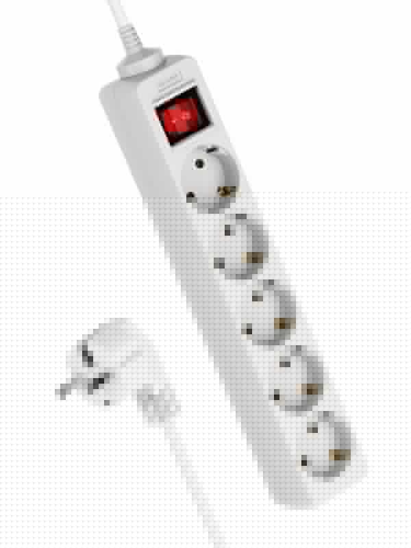 Удлинитель 5х3м с заземл. 16А IP20 ПВС 3х1 с выкл. КОСМОС YKsm3m-5g-Z-V(K)