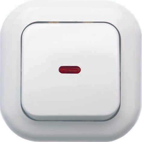 Выключатель 1-кл. СП Валентина 10А IP20 С16-068 с индикацией бел. Кунцево 7645