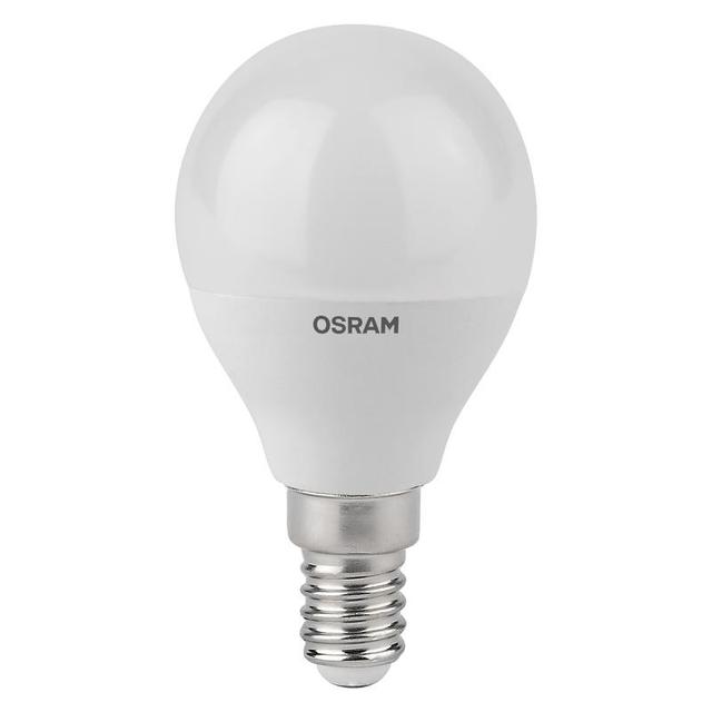 Лампа светодиодная LED Antibacterial 7.5Вт P шар матовая 4000К нейтр. бел. E14 806лм 220-240В угол пучка 180град. бактерицидн. покрыт. (замена 75Вт) OSRAM 4058075561670