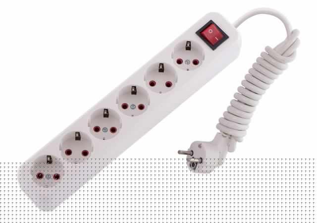 Удлинитель 6х2м с заземл. 16А IP20 Lila с выкл. LEZARD 720-0602-602