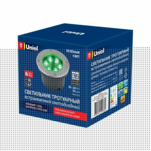 Светильник светодиодный архитектурный ULU-B11A-6W/GREEN IP67 GREY уличный встраиваемый зел. свет корпус сер. Uniel UL-00006822